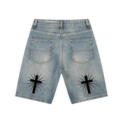 'VHS' - DENIM SHORTS