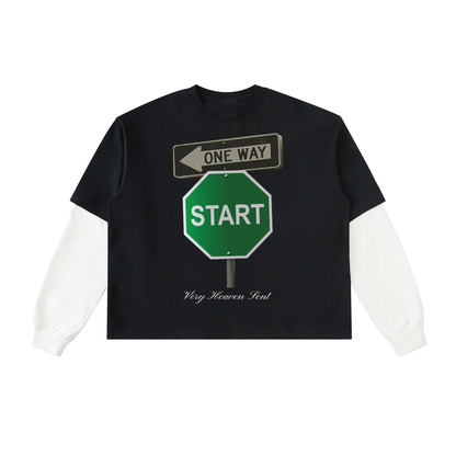 '1 WAY' - LONG SLEEVE [BLACK/WHITE]